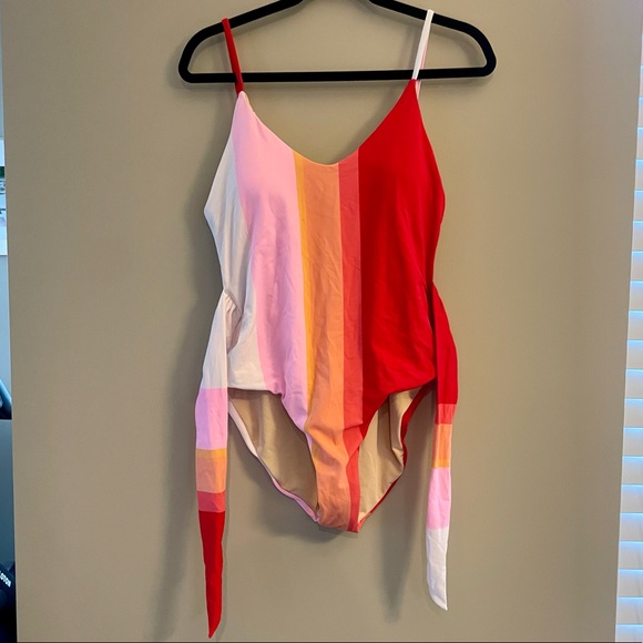 Sunset Striped One Piece Swimsuit - Picture 2 of 6